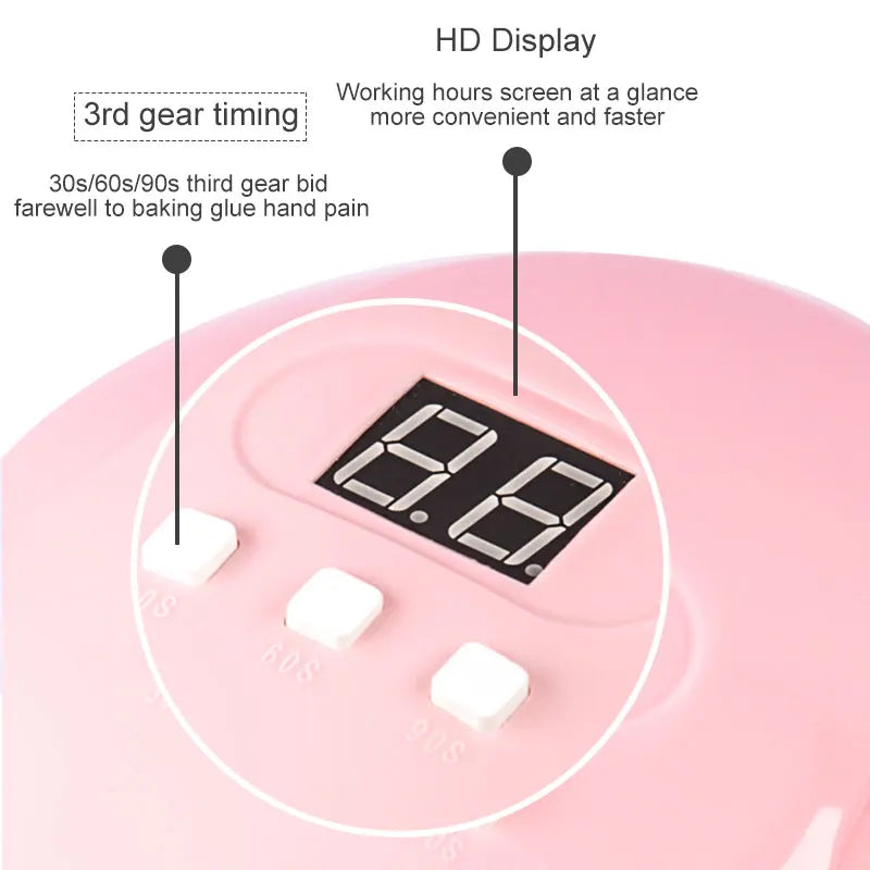 Nail UV Lamp 18LED Nail Dryer Suitable For All Gel Varnish Polishing And Curing With Timer Mode Suitable For Home Manicure Tools