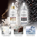 Black&White Rice Exfoliating Essence Dead Skin Remover Facial Glowing Replenisning Shrink Pore Hyaluronic Acid Brightening Serum