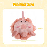 Kids Loofah, Cute Cartoon Animal Kids Bath Sponge with Hanging Rope, Soft Double Mesh for Rich Lather