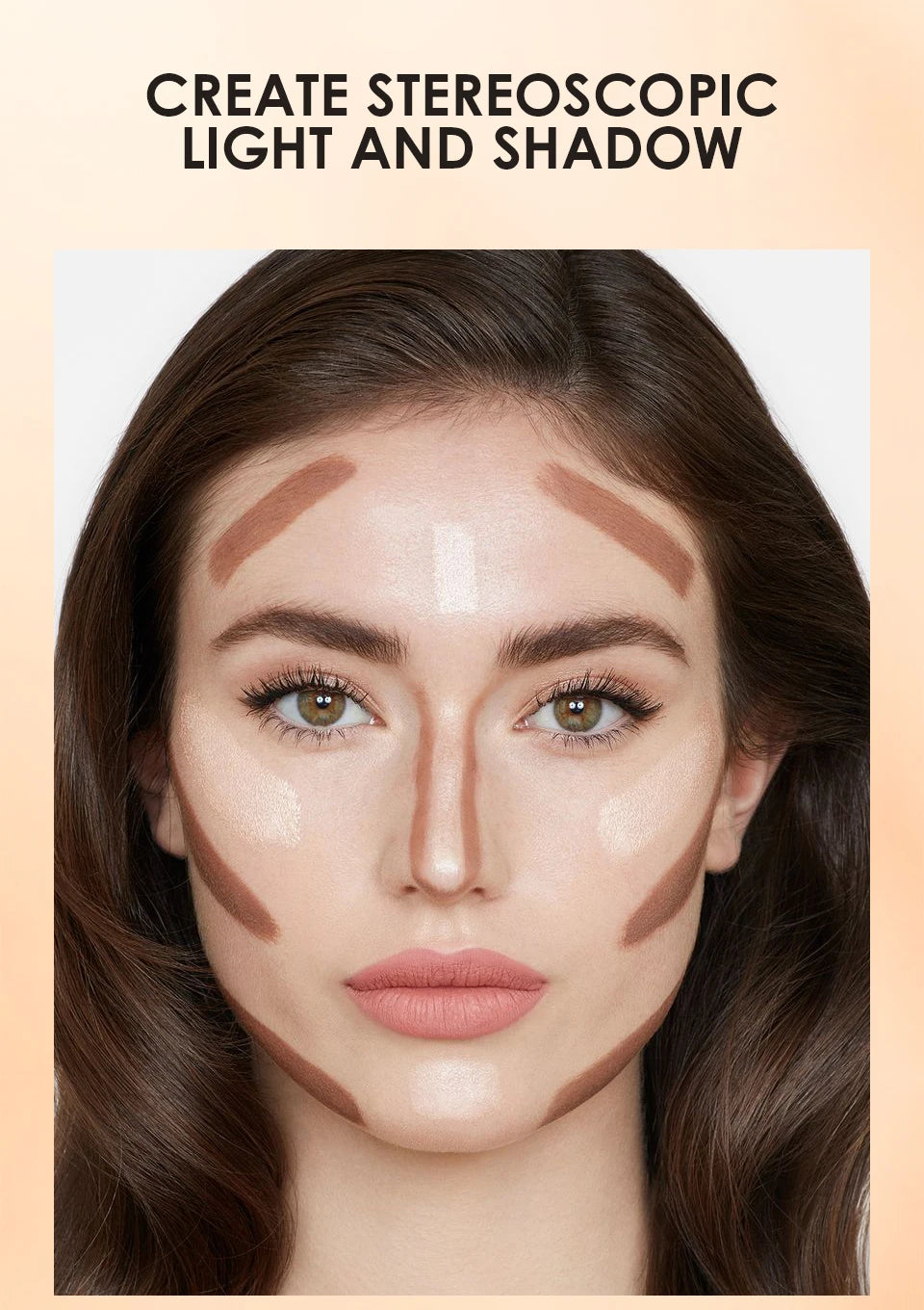 O.TWO.O Double Head Contour Concealer Stick Waterproof Matte Finish Brighten Highlighters Contouring Pen For Face Makeup