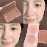 Monochrome Matte Blusher Palette Soft Silky Cheek Natural Facial Blush Rouge Plate Lasting Nude Low Saturation Powder Blush Disk
