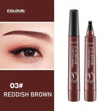 Four-Pronged Eyebrow Pencil, Four-End, Long-Lasting, Non-Smudged, Water-Resistant, Anti-Smudged Eyebrow Pencil