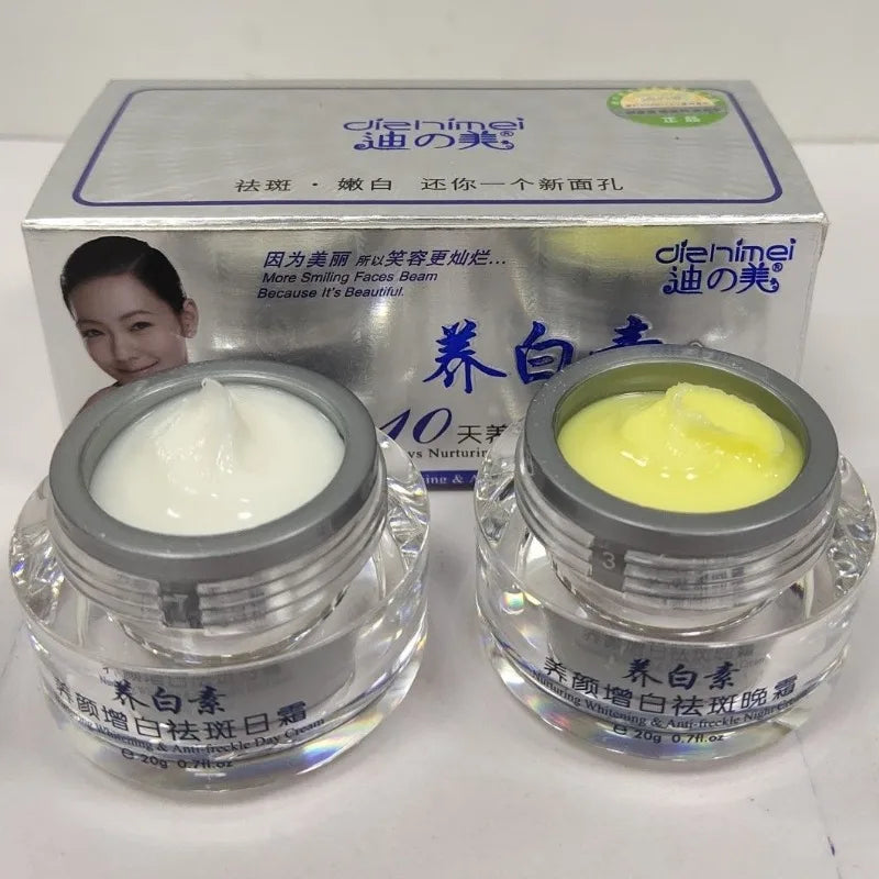 DIZHIMEI 10-days Nurturing Whitening Anti-freckle Day and Night Cream Set Face Moisturizing Skin Care