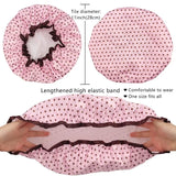 1Pc Fashionable Printed Doublelayer Waterproof Shower Cap,a Must-have for Bathrooms,with Diverse Hair Care and Waterproof Styles