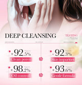SADOER Vitamin C Facial Cleanser Deep Cleansing Face Wash Foam Moisturizing Whitening Face Wash Massage Cleansing Foam Skin Care