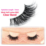 Half Lashes Mink Eyelashes Fluffy Soft False Eyelashes Wispy Cross Mink Eye Lashes Natural Short Mink Eyelash Extension Makeup
