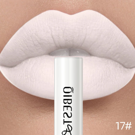 QIBEST Matte Liquid Lipstick Waterproof Long Lasting Velvet Lip Gloss Tint Tube Matte Nude Pigment Red Lipgloss Lips Makeup