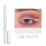 12 Colors Shine Pearlescent Eyeliner Pencil Waterproof Lasting Matte White Black Brown Smooth and Easy To Color Eyeliner Gel Pen