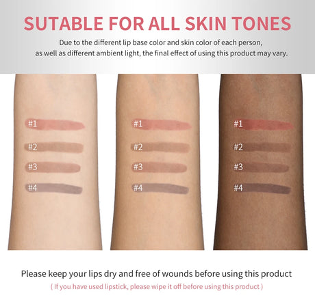 Lip Liner With Peel Off Lip Stain Tattoo Long Lasting Waterproof Transfer Proof Smudge Proof Matte Finish Lip Cosmetic Pencil