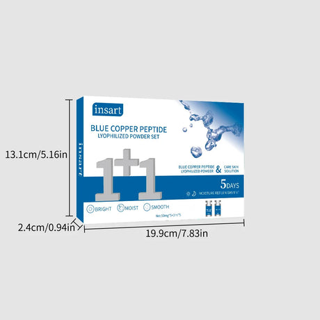 Blue Copper Peptide Lyophilized Powder Set Moisturzing Whitening Face Serum Anti Wrinkle Smooth Tender SkinCare Brighten Essence