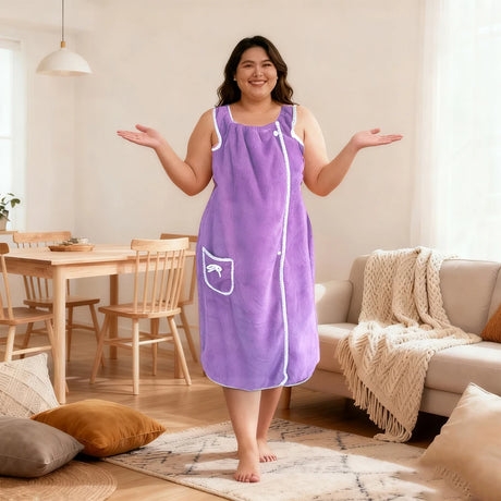 1pc, coral velvet women's bath skirt, wearable bath towel wrap women's absorbent Beach Spa gym bathrobe, slip skirt bath