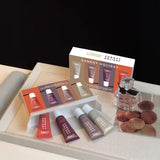 4 Pcs Mini Lip Butter Balm Set Moisturizing Vanilla Beige Brown Sugar Makeup Fast Ship Gift Kit