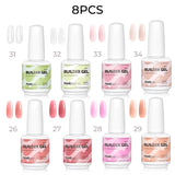 Nailpop 15ml Builder Gel Nail Polish for Nail Apex & Extension Strengthener Upgraded Soak Off UV Gel Rhinestone Glue 4 Colors
