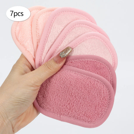 810 Makeup Remover Wipes Gradient 7Pcs, Machine Washable, Reusable Makeup Remover Tools for All Skin Types