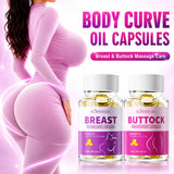 Breast Buttock Enlargement Massage Oil Capsules, Women Body Curve Enhancer, Hip Breast Firming Plumping Serum, Fuller Shape 30pc