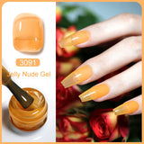 Clou Beaute Translucent Jelly Nude Pink Nail Gel Polish 15ml Vernis Semi Permanent Gel Colorful Varnish Nail Art Manicure Gel