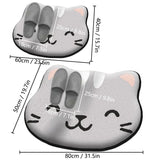 Thickened Special-shaped Absorbent Bathroom Floor Mat Flannel Toilet Mat Shower Room Non-slip and Dirt-resistant Foot Mat