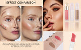 Liquid Highlighter + Liquid Blush + Liquid Contour for Face & Body, High Glossy Finish, Natural Glow Liquid Luminizer Makeup