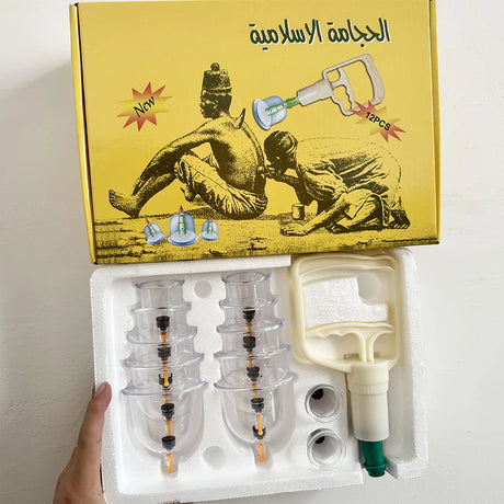 24Pcs Cupping Relax Set Multiple Sizes of Vacuum Cups with Hand Pump and Detailed Cupping Manual Massage Cupping Set for Massage