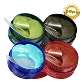240pcs=120pairs Eye patches Hyaluron Acid & Gold & Seaweed & Black Pearl Hydrating Moisturizing Crystal Collagen Gel Eye Mask