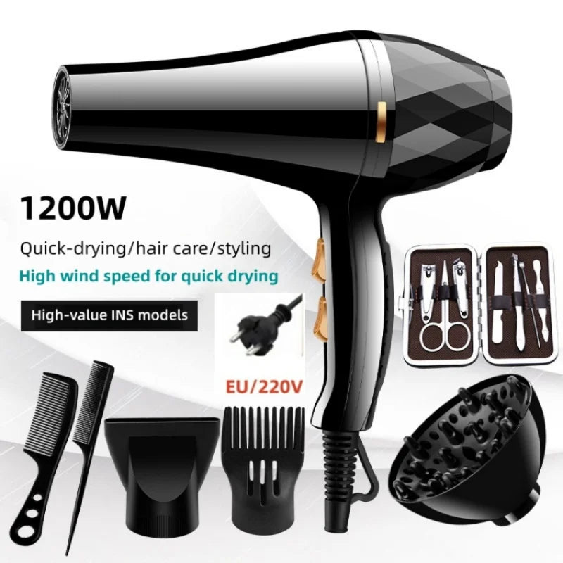 New High Wind Power Hair Dryer With Hot And Cold Constant Temperature Quick Drying Hood, Household Hair Salon Hair Dryer Tube