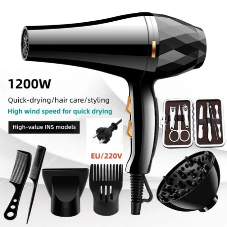 New High Wind Power Hair Dryer With Hot And Cold Constant Temperature Quick Drying Hood, Household Hair Salon Hair Dryer Tube