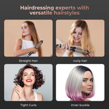 Fluffy Comb Straight Hair Curling and Straightening Dual Purpose Curling Brush PTC Heating Red Light Hair Care Curling Iron