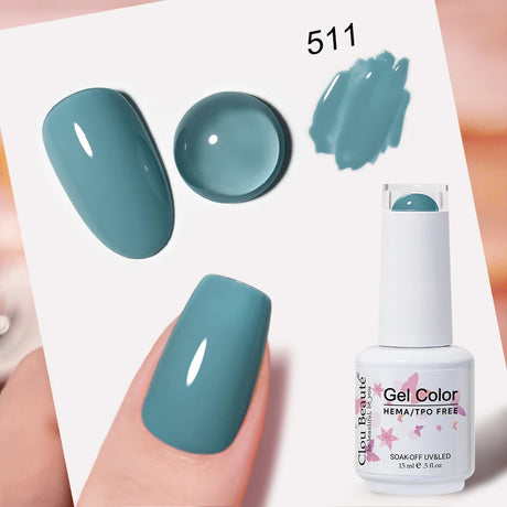 Clou Beaute Grey Color Nail Gel Polish Full Coverage Nail Polish Dark Red Gel Lacquer Varnish Vernis Semi Permanent Nail Art