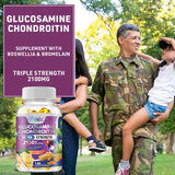 Glucosamine Chondroitin MSM Turmeric Boswellia - Joint Health and Joint Function Support - Glucosamine Sulfate Mobility FormulaC