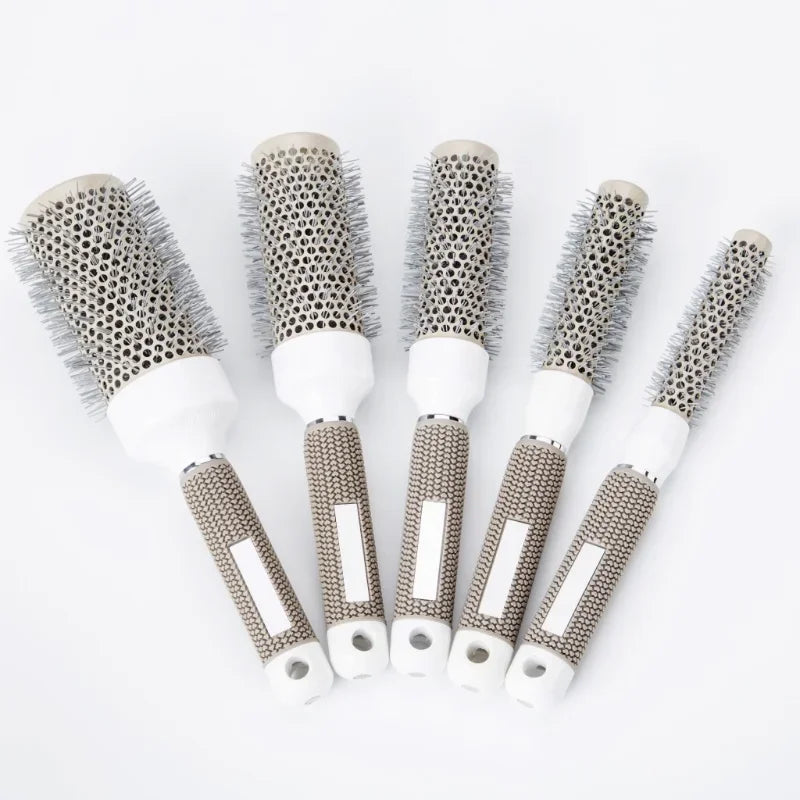 6 Size Hair Brush Nano Hairbrush Thermal  Round Barrel Comb Hairdressing Hair Salon Styling Drying Curling Blow Dry Hair Brush