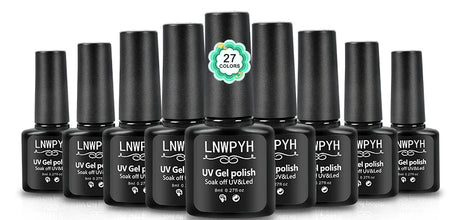 Nail Gel Polish Kit With LED Nail Lamp Semi-Permanent 27 Colors Soak Off Base&Top Coat Varnish Manicure Set For Nails Salon Kit