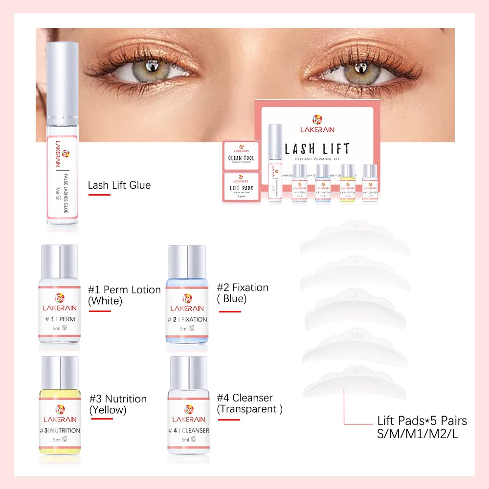 Semi-Permanent Lash Lift Kit Professional Eyelash Lifting Lamination Set Beauty Treatment Salon Home DIY Eyelashes Makeup Tools