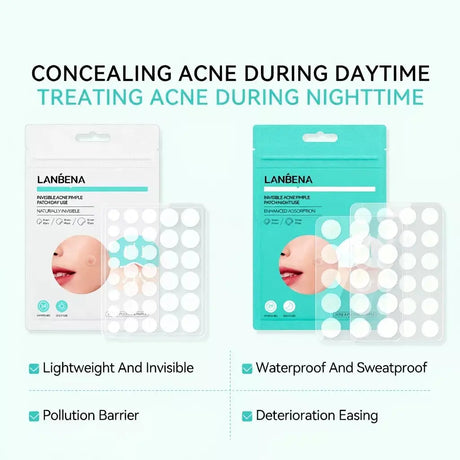 LANBENA Acne Pimple Patch Daily Use and Night Use Invisible Acne Stickers Blemish Treatment Acne Concealer Makeup