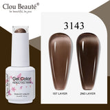 Clou Beaute Translucent Jelly Nude Pink Nail Gel Polish 15ml Vernis Semi Permanent Gel Colorful Varnish Nail Art Manicure Gel