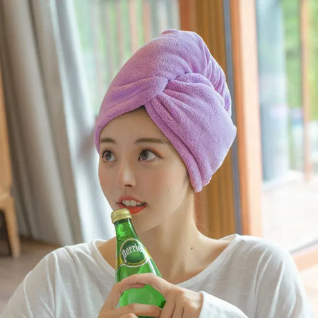 Women Long Hair Quick-Dry Hair Towel Soft Microfiber Towels Shower Cap Towel Bath Hats for Women Dry Hair Cap Lady Turban Head