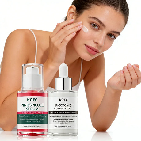 Pink Spicule Pore Tightening Anti-Aging Serum,ull Hydrating Protecting Skin Bright Revitalizing Unisex Essence