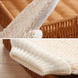 2-in-1 Body Scrub Shower Glove, 1 Piece Natural Cotton Linen Gentle Exfoliating Scrubber With Mesh Texture For Home Spa