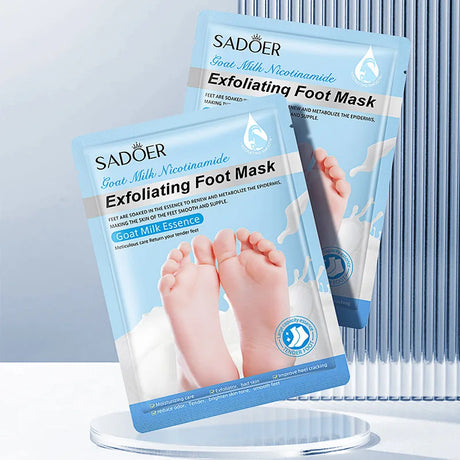 SADOER  Exfoliating Feet Mask Exfoliating Foot Peel Mask Socks Pedicure Peeling Dead Skin Remover Feet Mask Peel Moisturizing