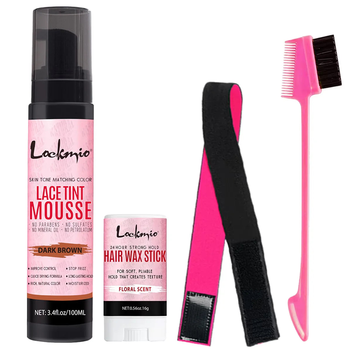 LOCKMIO 100ml Wig Tint Foam Mist for Lace Wig Frontal Dyeing Mousse Natural Quick Dry Grid Invisible Color Hair Spray for Toupee