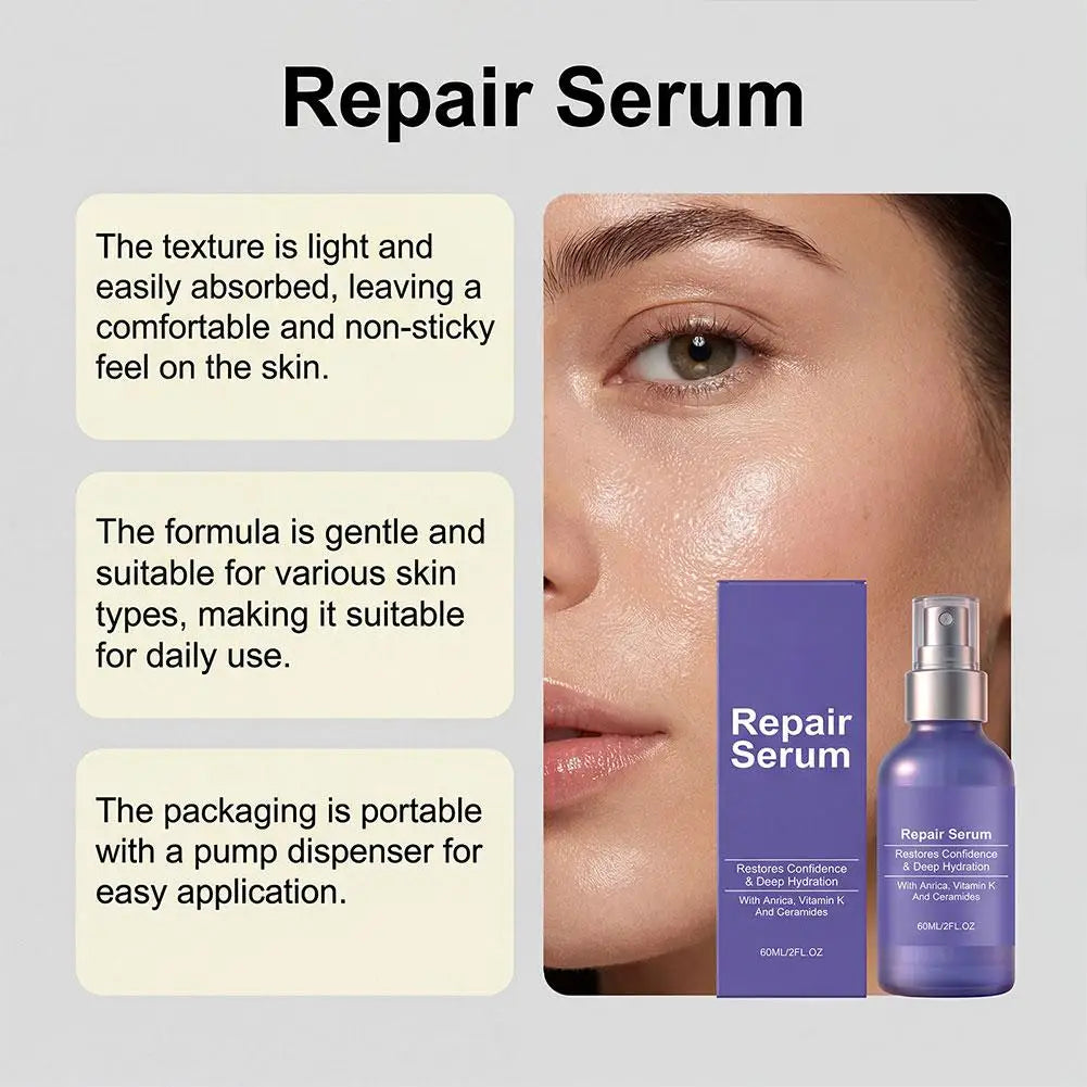 Vitamin K & Ceramides Repair Serum 60ml, Barrier Repair, Deep Hydration & Soothing Facial Essence for All Skin Types