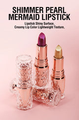 6 Colors 3 in 1 Pearlescent Sparkling Lipstick Matte Glitter Waterproof Long Lasting Pearl Shine Lip Gloss Shimmer Sexy Makeup