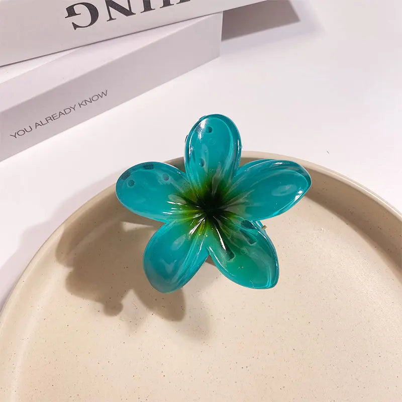 2026 New Vacation Egg Flower Hair Clips Hawaii Beach Claws Bohemian Hairpin for Girls Dopamine Y2k Hair Accessory