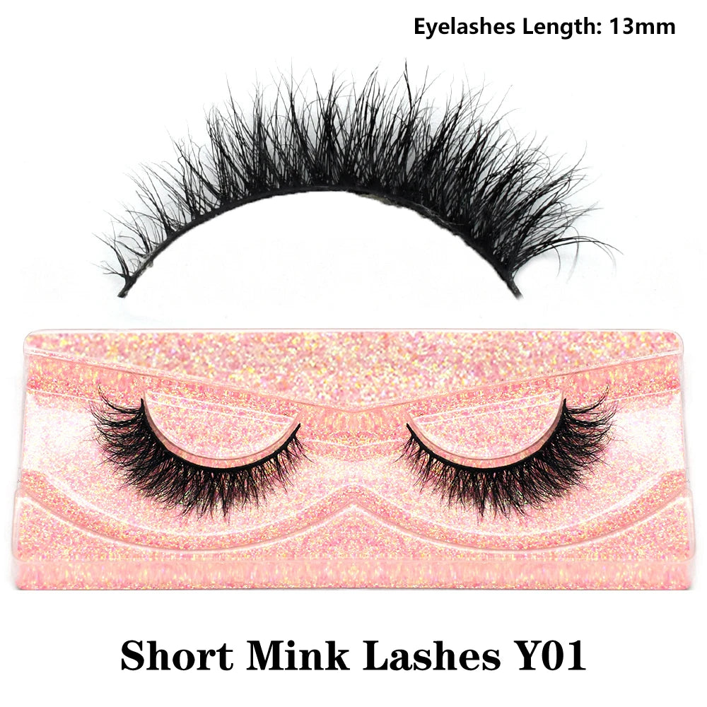 Half Lashes Mink Eyelashes Fluffy Soft False Eyelashes Wispy Cross Mink Eye Lashes Natural Short Mink Eyelash Extension Makeup