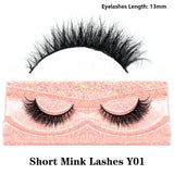 Half Lashes Mink Eyelashes Fluffy Soft False Eyelashes Wispy Cross Mink Eye Lashes Natural Short Mink Eyelash Extension Makeup