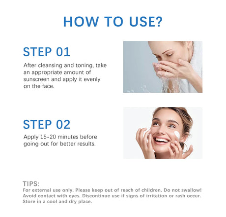 SPF50 Facial Centella Sunscreen Protector Solar Sunblock Skin Whitening Cream Korean Moisturizing Protector New Care Body
