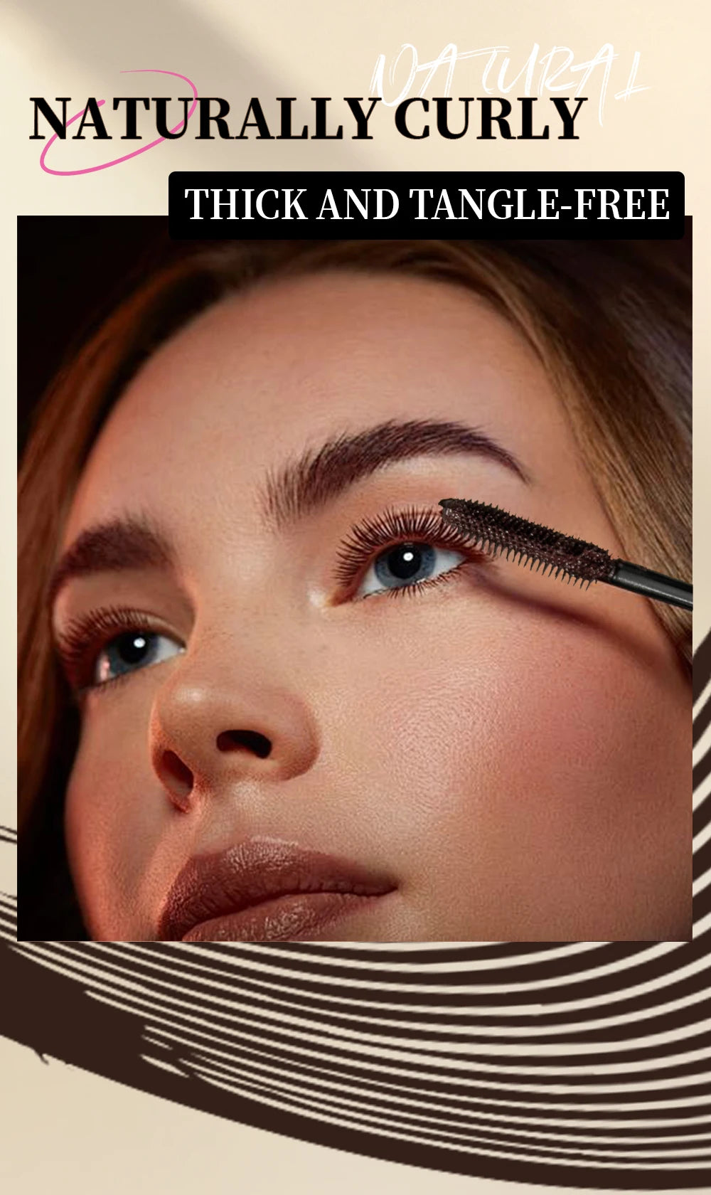 QIBEST 4D Silk Fiber Eyelash Mascara Waterproof Colorful Mascara For Eyelash Extension Thick Lift Lengthening Lasting Makeup