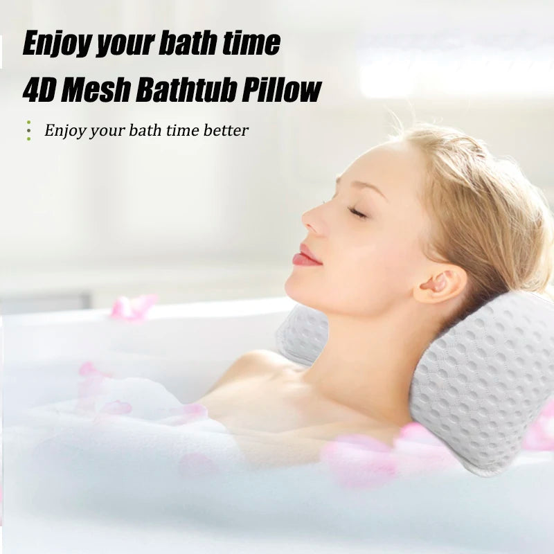 Bone Shaped Quick Drying Bathtub Pillow, Bathroom Shower Headrest, Machine Washable Bathtub Pad, SPA Shower Bathtub Pillow