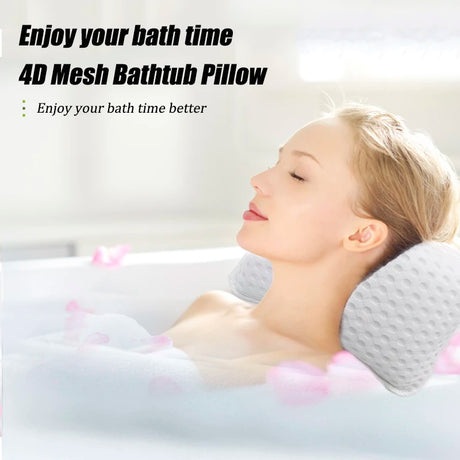 Bone Shaped Quick Drying Bathtub Pillow, Bathroom Shower Headrest, Machine Washable Bathtub Pad, SPA Shower Bathtub Pillow
