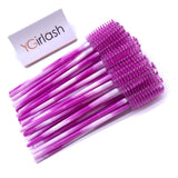 YGirlash 50Pcs Lash Swans Crystal Eyelash Applicator Disposable Diamond Handle Nylon Mascara Wands Brush Cosmetic Tools