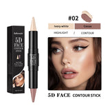 Dual Head Contour Highlighter Stick Sculpt V Face Nose Shadow Concealer Waterproof Long Lasting Smooth Blending Facial Makeup Cosmetics